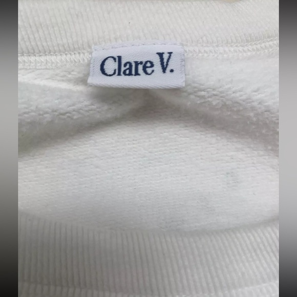 Clare V Vive La Resistance Sweatshirt Size XS White - Picture 7 of 9